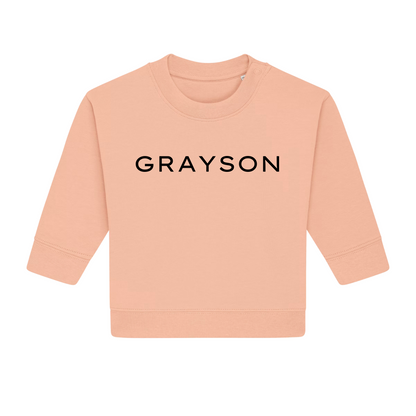 Personalised GOTS Organic Baby Sweatshirt