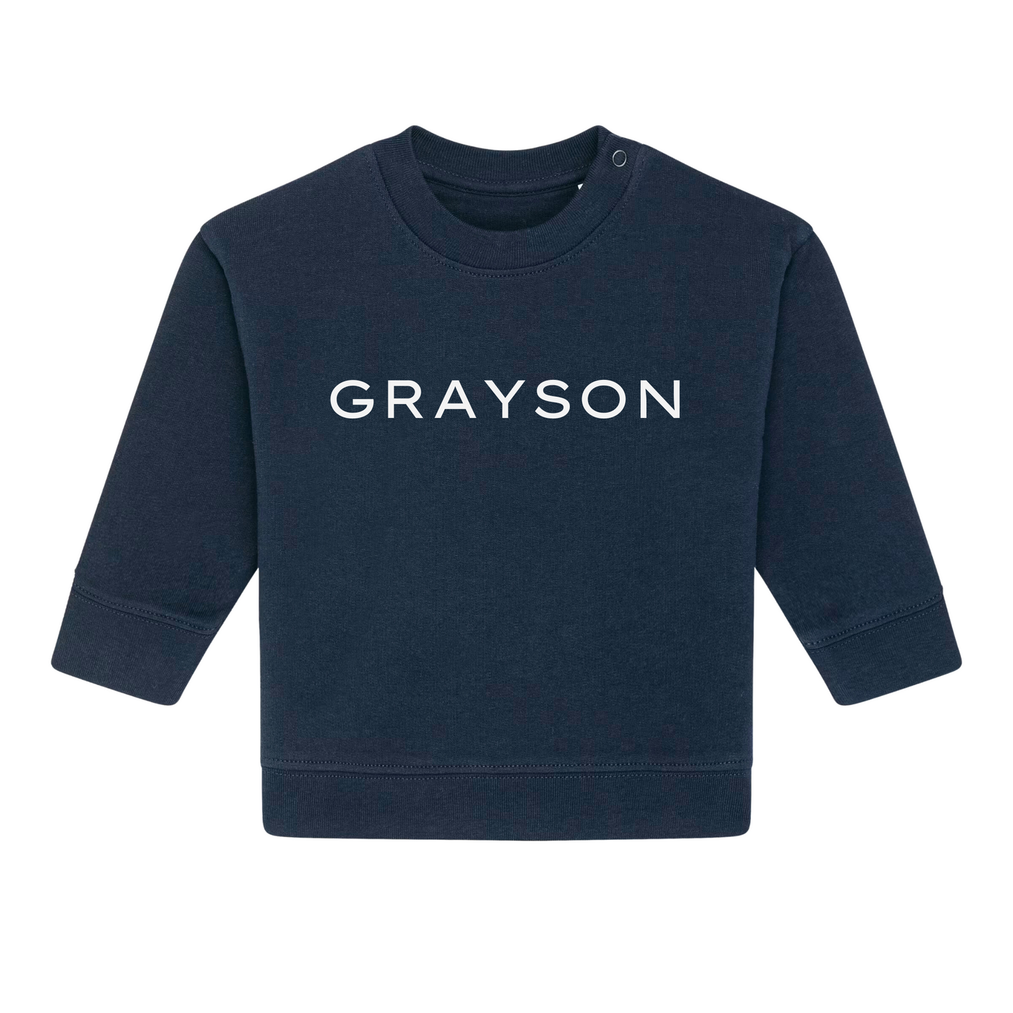 Personalised GOTS Organic Baby Sweatshirt