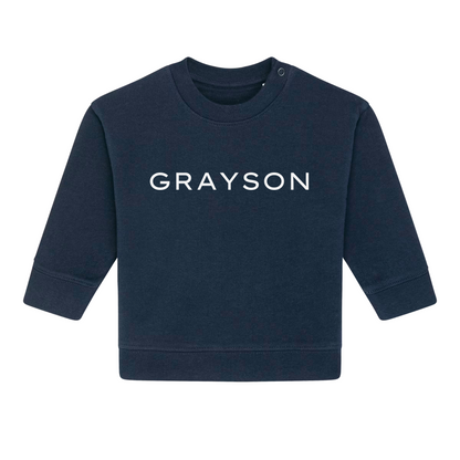 Personalised GOTS Organic Baby Sweatshirt
