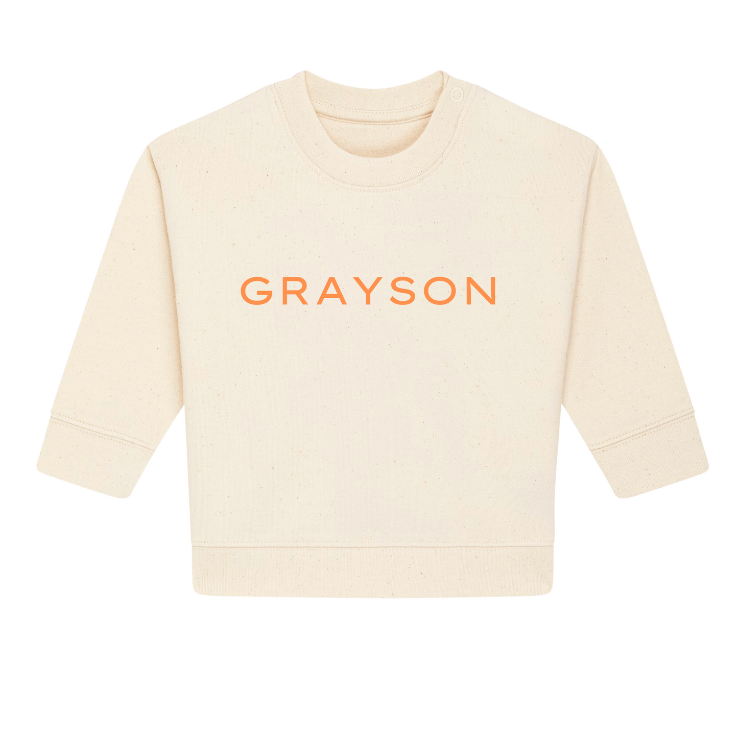 Personalised GOTS Organic Baby Sweatshirt