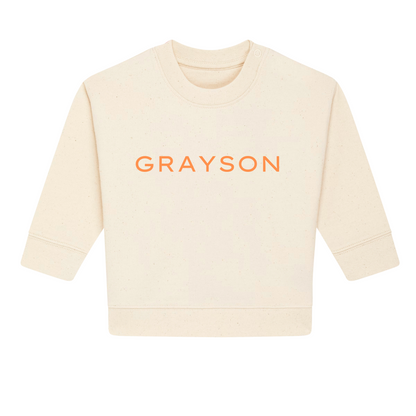 Personalised GOTS Organic Baby Sweatshirt