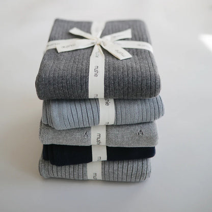 Mushie Organic Knitted Baby Blanket