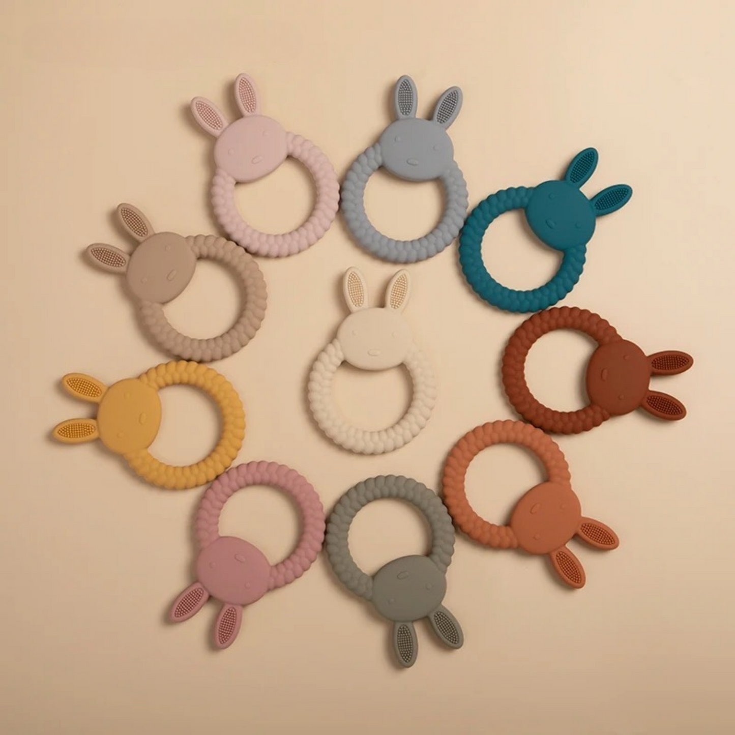 Rabbit Silicone Teether Ring