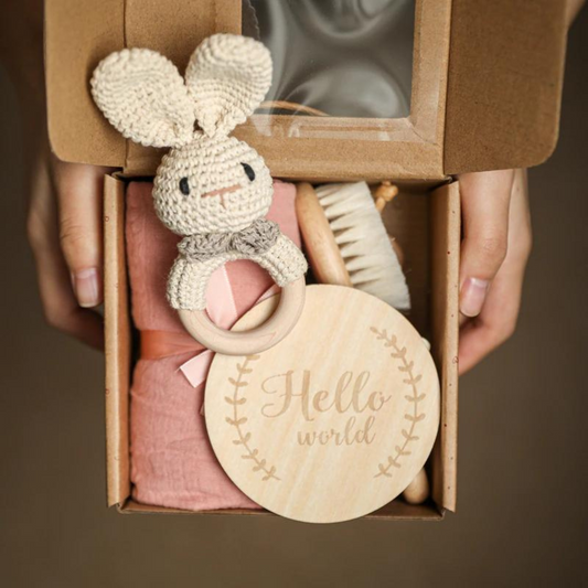 6 Piece Baby Accessory Box Gift Set Bunny