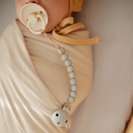Mushie Silicone Pacifier Clip Halo