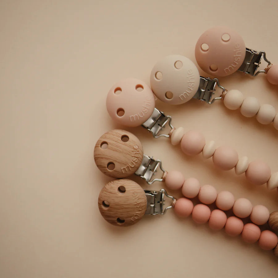 Mushie Silicone Pacifier Clip Ari