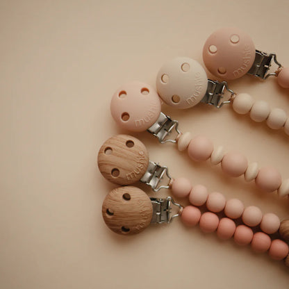 Mushie Silicone Pacifier Clip Ari