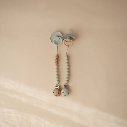 Mushie Silicone Pacifier Clip Eva